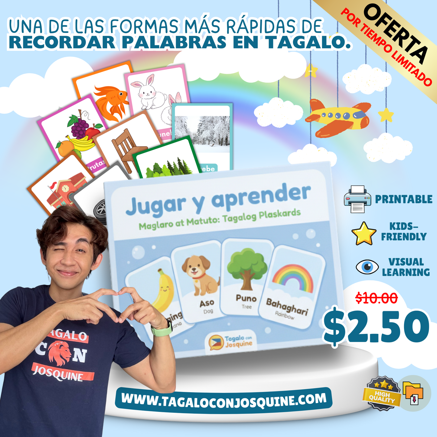 Jugar y aprender: tarjetas didácticas (Maglaro at Matuto: Tagalog Plaskards)